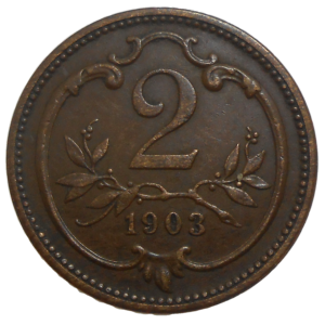 František Jozef I. 2 Heller 1903 bz