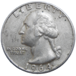 USA Quarter Dollar 1964 D