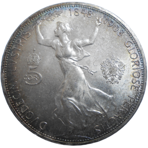 František Jozef I. 5 Koruna 1908 Jubilejná