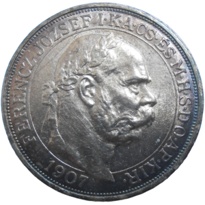 František Jozef I. 5 Koruna 1907 KB Korunovačná