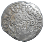 Maximilián II. Denár 1572 KB