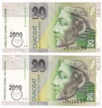 20 Korún 1993 Bimilénium