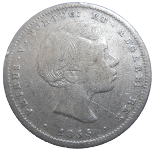 Portugalsko 200 Reis 1855