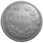 Portugalsko 200 Reis 1855