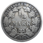 Nemecko 1/2 Mark 1906 A