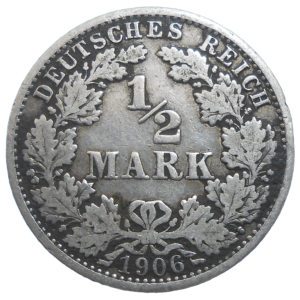 Nemecko 1/2 Mark 1906 A