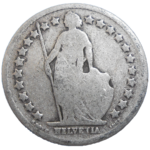 Švajčiarsko 1/2 Frank 1901 B