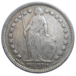 Švajčiarsko 1/2 Frank 1921 B