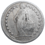Švajčiarsko 1/2 Frank 1899 B