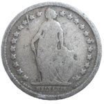 Švajčiarsko 1/2 Frank 1898 B