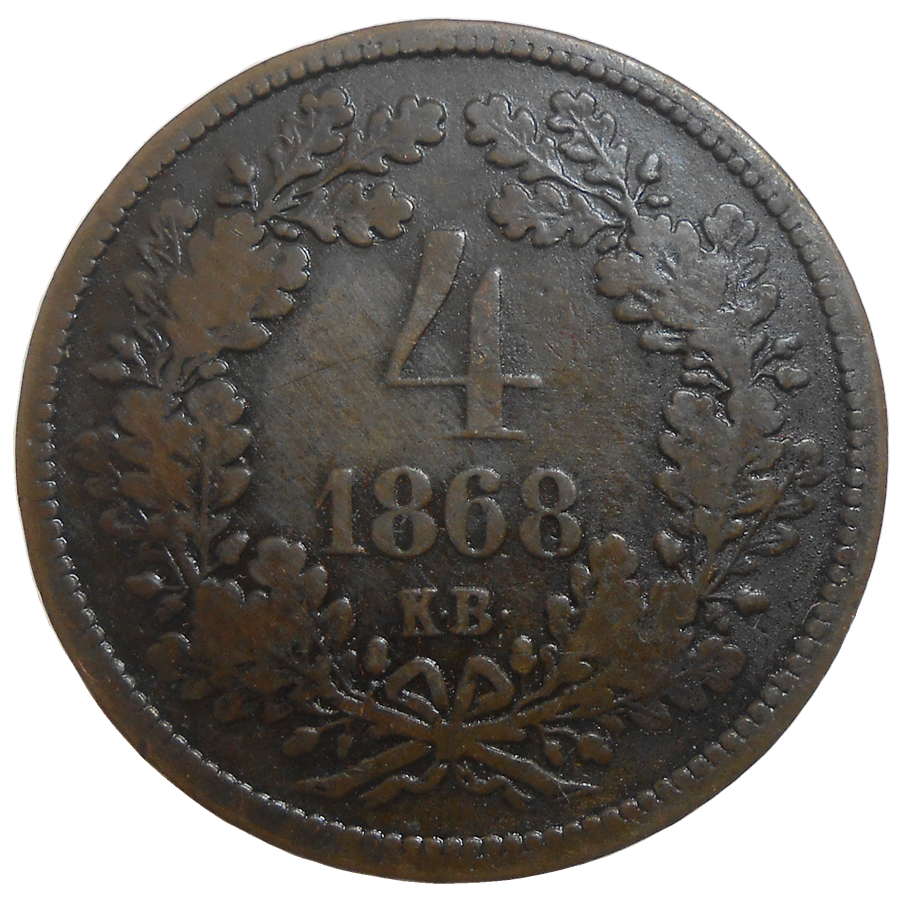František Jozef I. 4 grajciar 1868 KB František Jozef I. 4 grajciar 1868 KB
