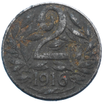 Karol I. 2 Heller 1916 bz