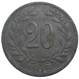 Karol I. 20 Heller 1918 bz