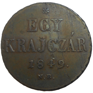 František Jozef I. Egy Krajczár 1849 NB