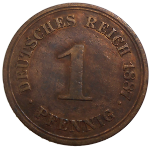 Nemecko 1 Pfennig 1887 A