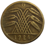 Nemecko 5 Pfennig 1924 G