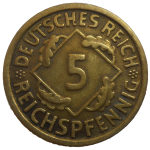 Nemecko 5 Pfennig 1936 D
