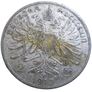 František Jozef I. 2 koruna 1913 bz