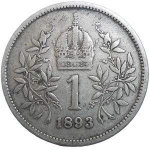 František Jozef I. 1 koruna 1893 bz