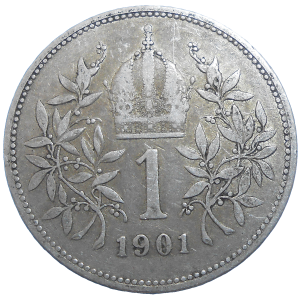 František Jozef I. 1 koruna 1901 bz