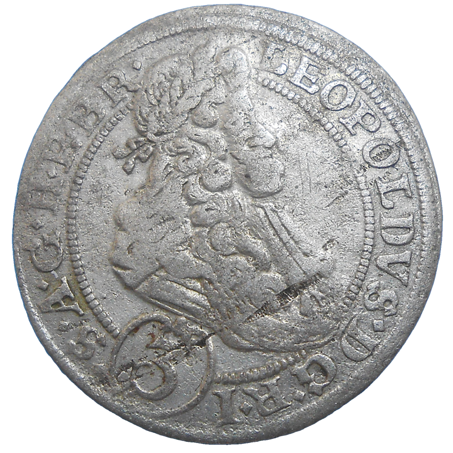 Leopold I. 3 grajciar 1698 CB Leopold I. 3 grajciar 1698 CB