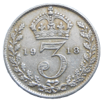 Veľká Británia 3 Pence 1918