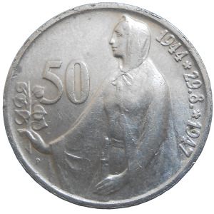 50 KČS 1947 3. výročie SNP