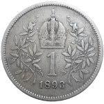 František Jozef I. 1 koruna 1893 bz