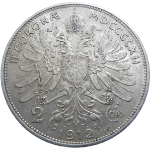 František Jozef I. 2 koruna 1912 bz