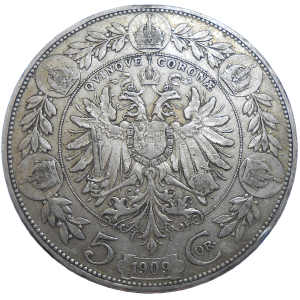 František Jozef I. 5 Koruna 1909 bz