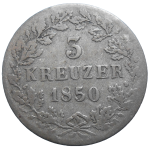Nemecko 3 Kreuzer 1850