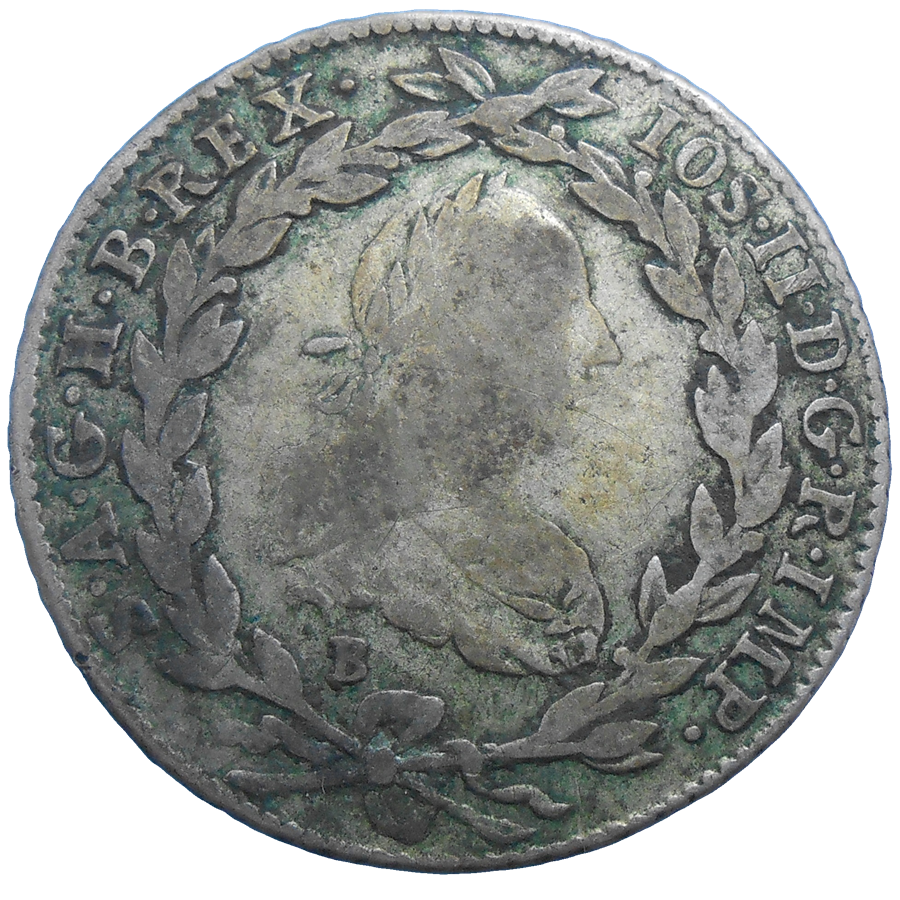 Jozef II. 20 grajciar 1782 B Jozef II. 20 grajciar 1782 B
