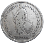 Švajčiarsko 2 Frank 1886 B