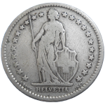 Švajčiarsko 2 Frank 1886 B
