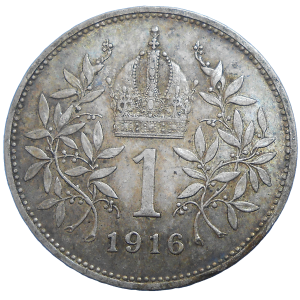 František Jozef I. 1 koruna 1916 bz