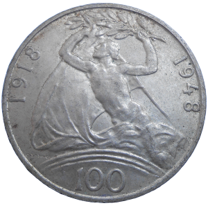 100 KČS 1948 30. výročie vzniku ČSR