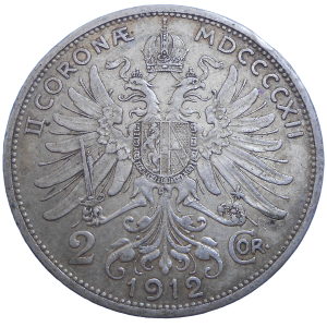 František Jozef I. 2 koruna 1912 bz