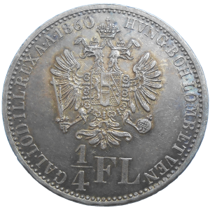 František Jozef I. 1/4 zlatník 1860 A