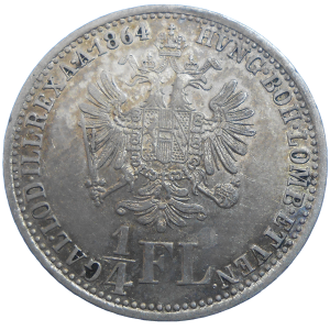 František Jozef I. 1/4 zlatník 1864 A