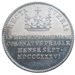 Ferdinand V. Korunovačný žetón 1836