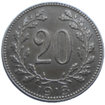 Karol I. 20 Heller 1918 bz
