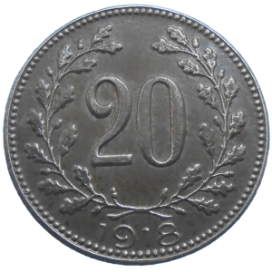 Karol I. 20 Heller 1918 bz