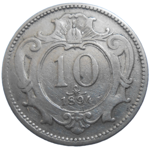 František Jozef I. 10 Heller 1894 bz