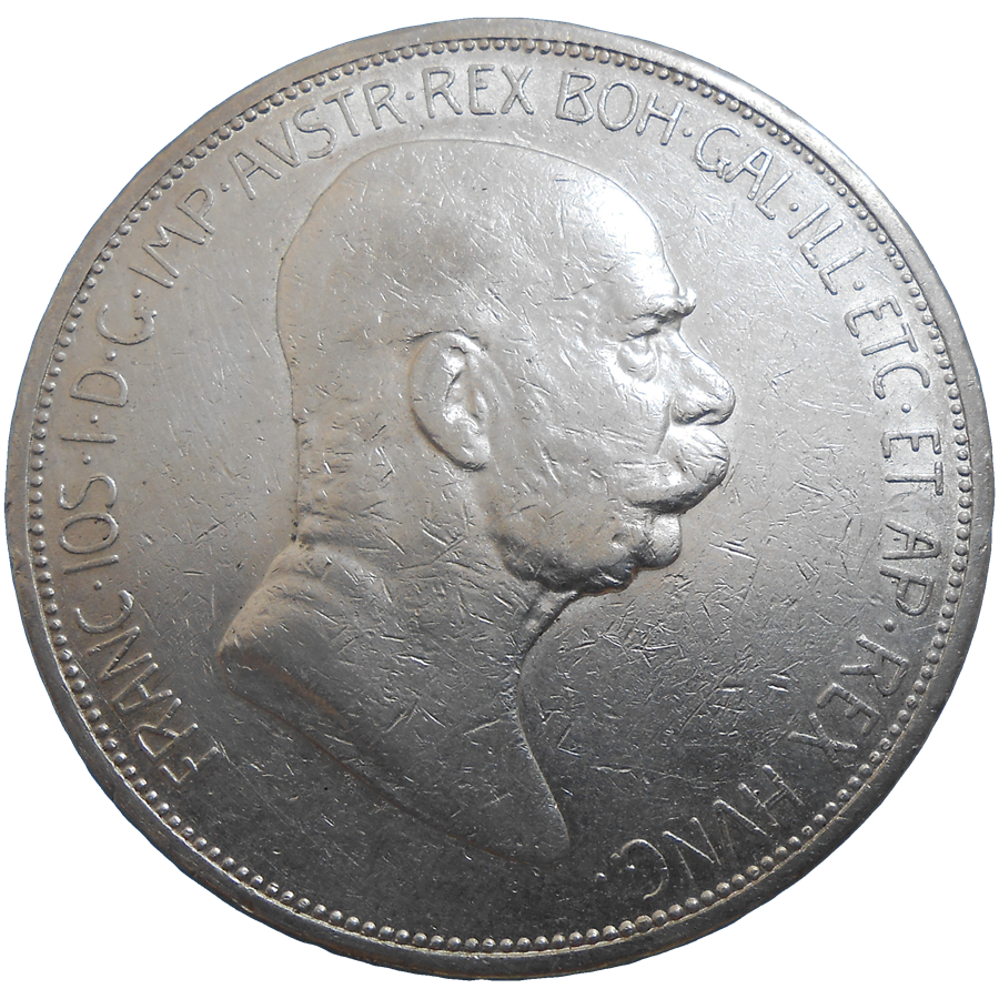 František Jozef I. 5 Koruna 1908 Jubilejná František Jozef I. 5 Koruna 1908 Jubilejná