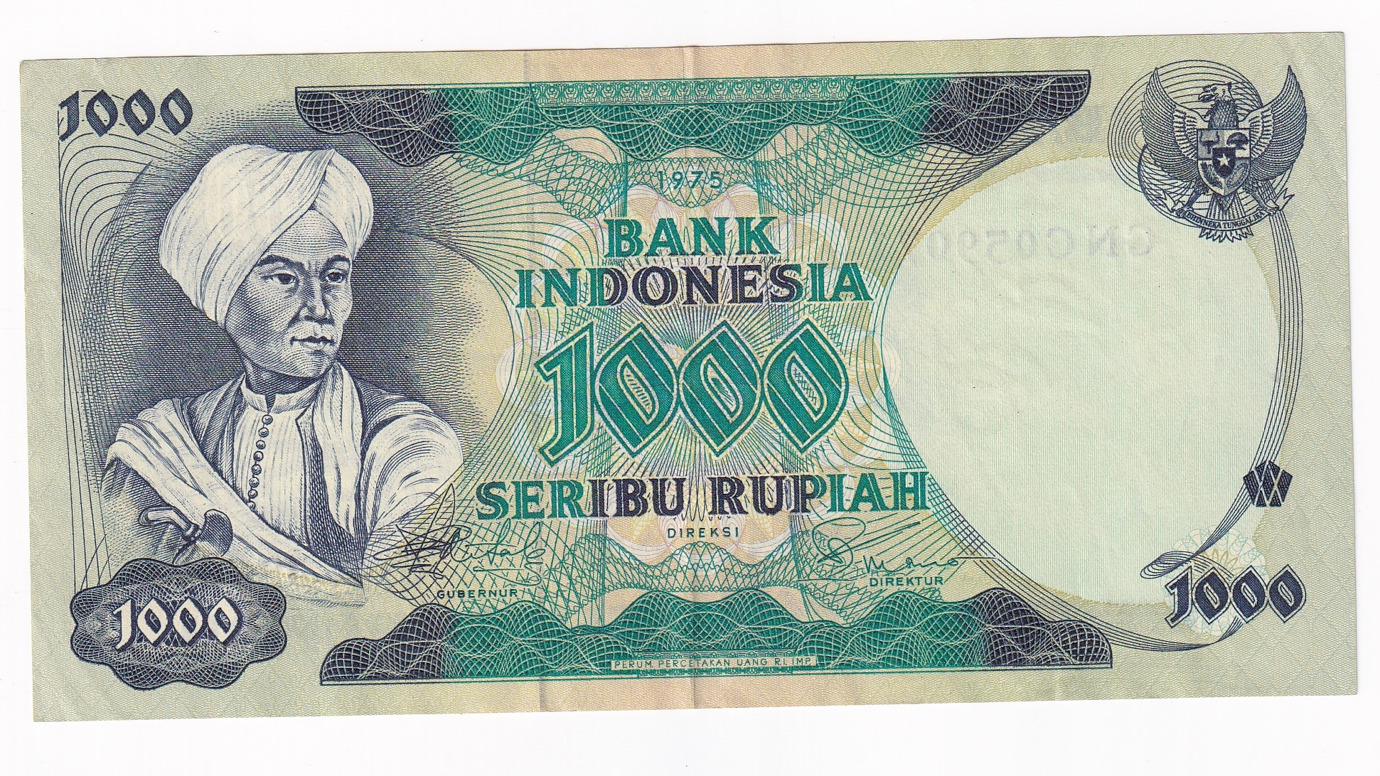 Indonesia 1000 Rupiah 1975 Indonesia 1000 Rupiah 1975