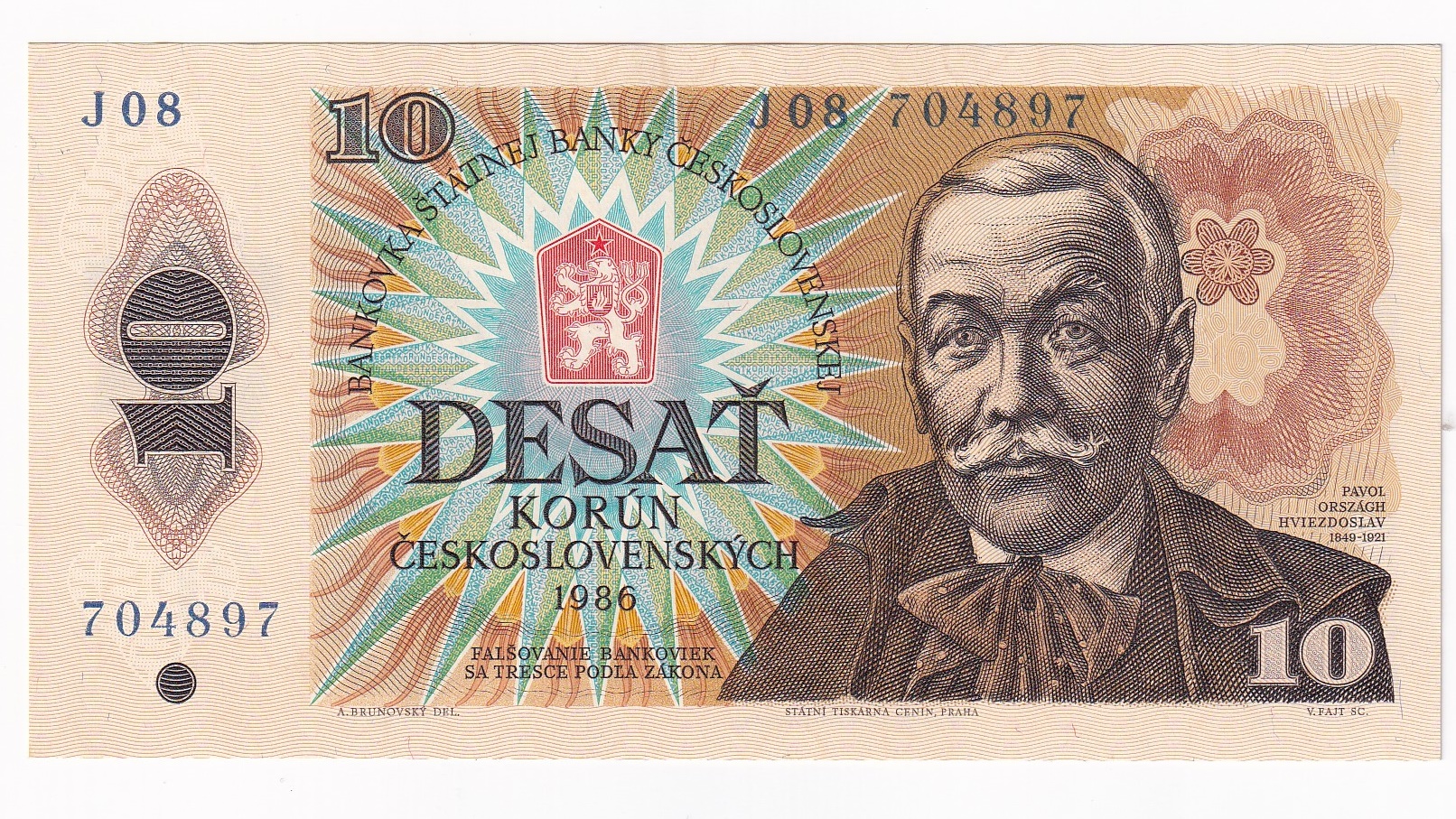 10 Korún 1986 J08 10 Korún 1986 J08