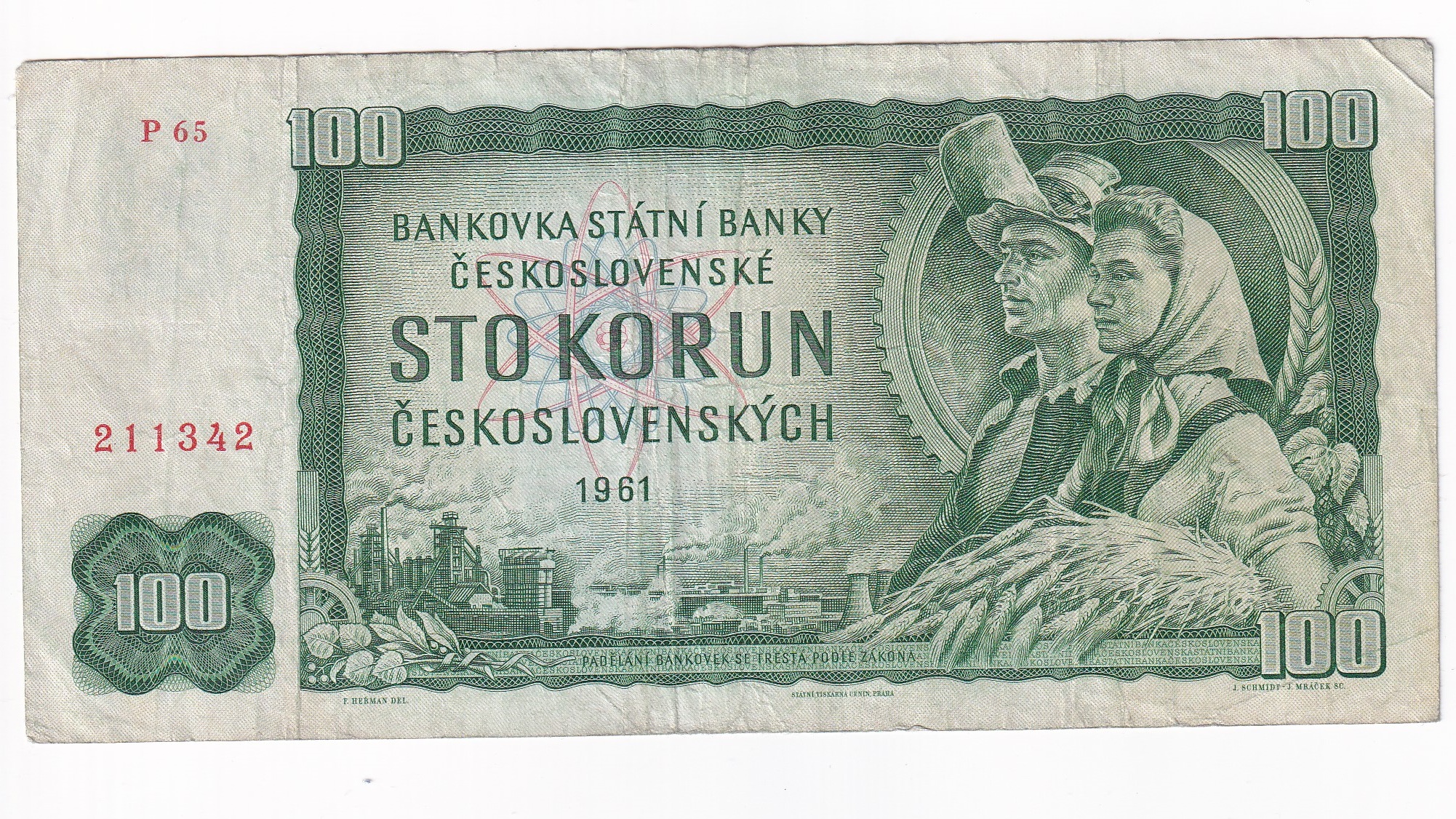 100 Korún 1961 P65 100 Korún 1961 P65
