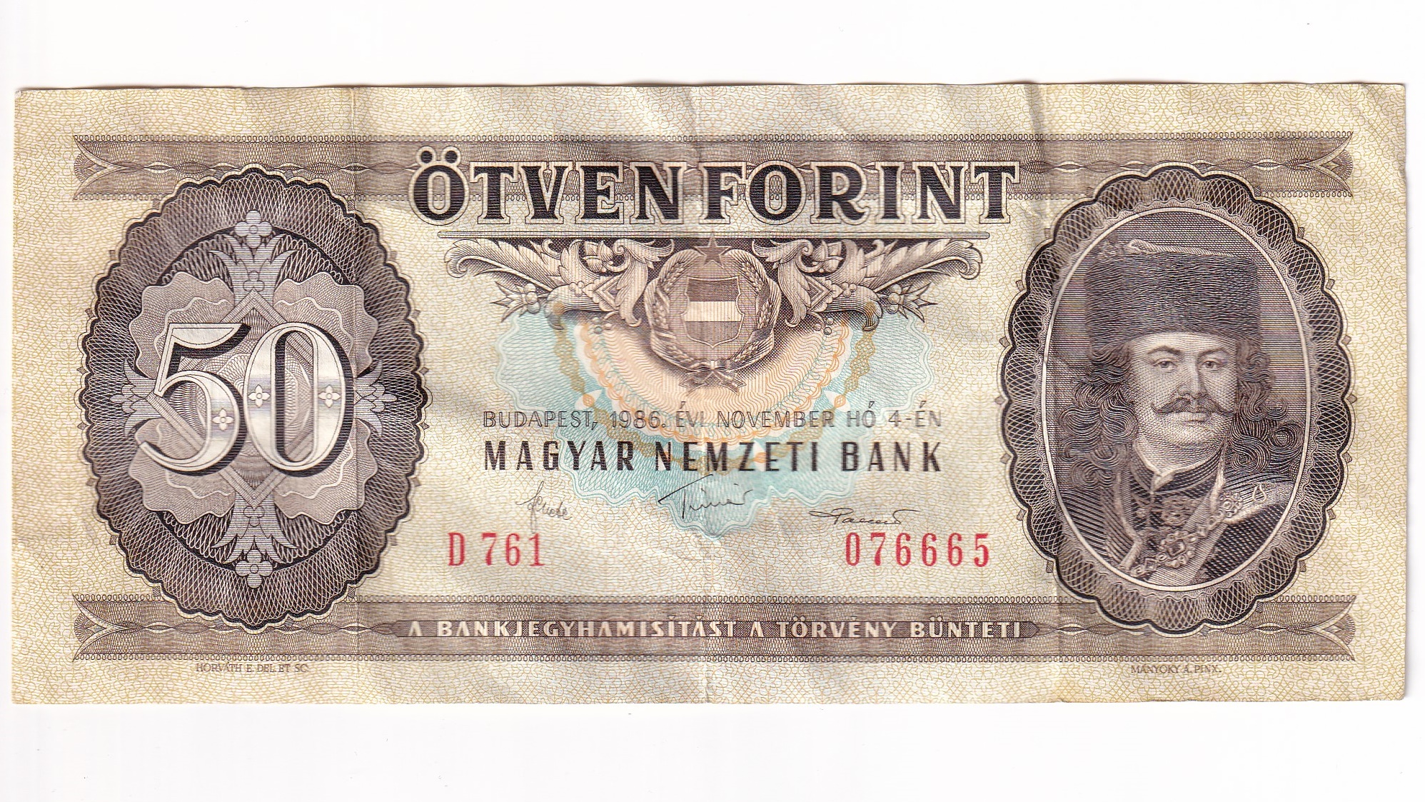 Maďarsko 50 Forint 1986 Maďarsko 50 Forint 1986