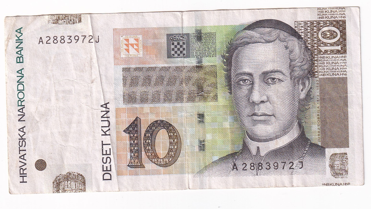 Chorvátsko 10 Kuna 2001 Chorvátsko 10 Kuna 2001