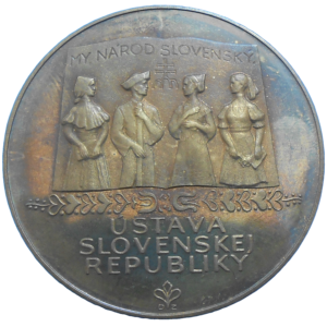 Strieborná medaila Ústava SR 1992